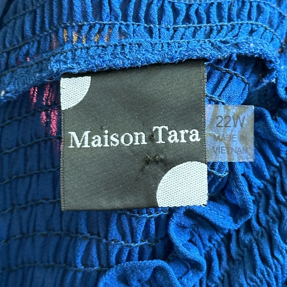 Madison Tara mini dress in blue plus size 22 women’s - smocked top, tiered - Picture 5 of 7